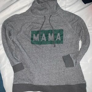 Cowl Neck Mama pullover